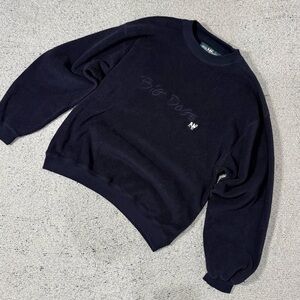 Big Dogs Oversized Navy Blue Sweater Men’s S or Women’s Large Vintage